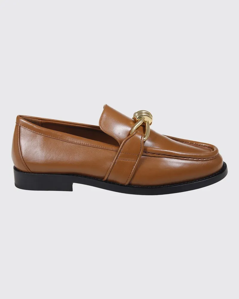 Bottega Veneta Astaire Loafer aus Kalbsleder mit Knot-Anhänger Braun