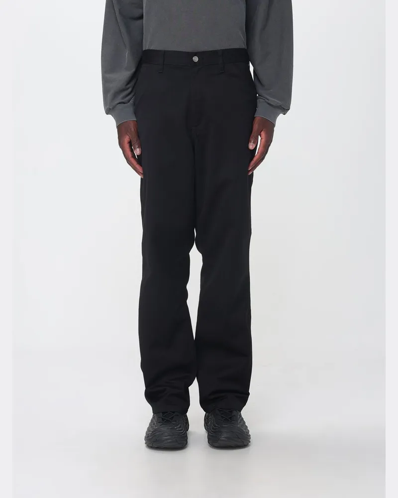 Carhartt WIP Weit geschnittene Simple Hose von aus Baumwollmischung mit Logo Schwarz