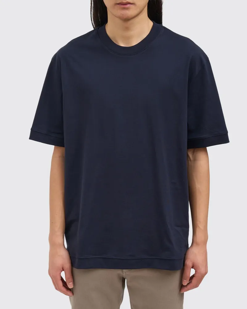 Paolo Pecora Milano Baumwoll-T-Shirt Blau
