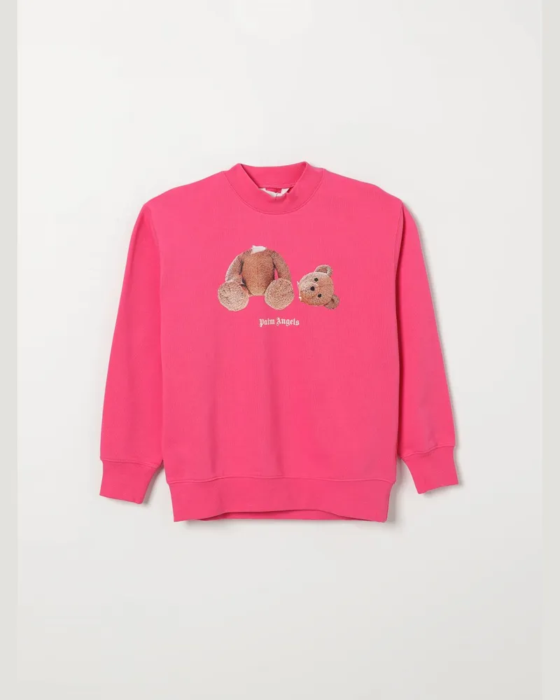 Palm Angels Bedrucktes Rundhals-Sweatshirt Fuchsia
