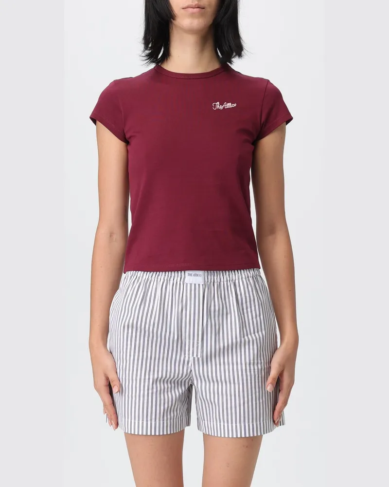 ATTICO T-shirt damen Burgunderrot