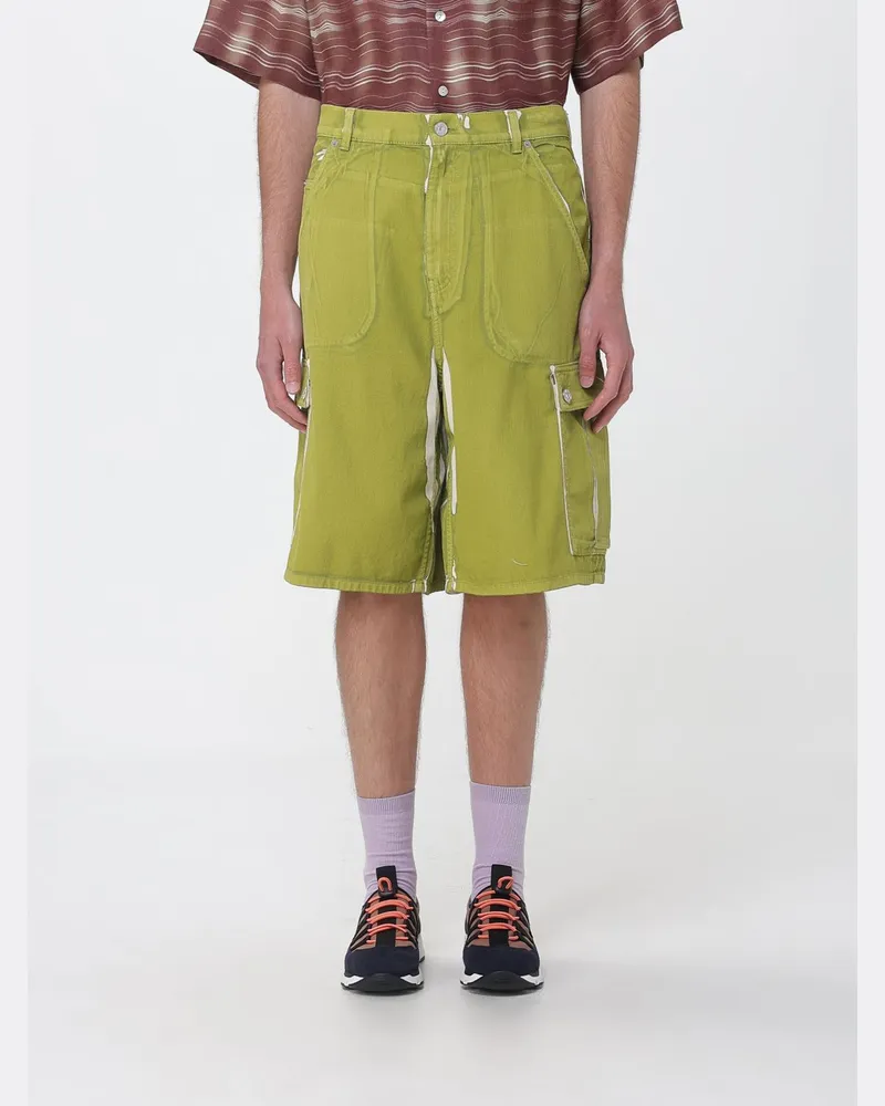 Marni Baumwoll-Cargo-Bermudas Limette