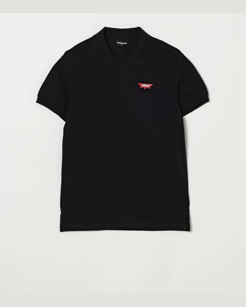 Dsquared2 Baumwollpolo mit -Logo Schwarz