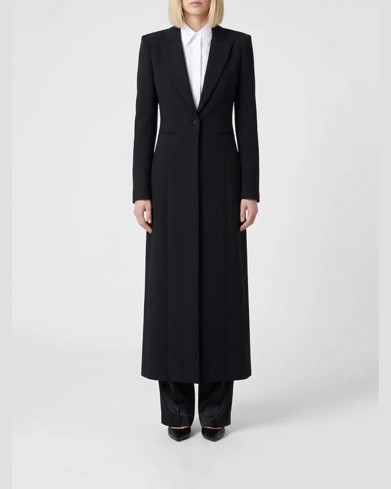 Patrizia Pepe Einreihiger Mantel Schwarz