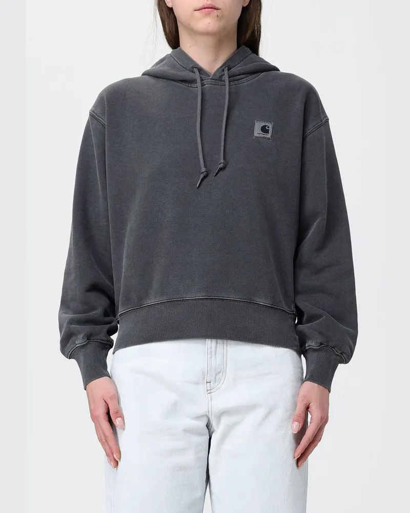 Carhartt WIP Baumwoll-Kapuzenpullover mit Logo Schwarz