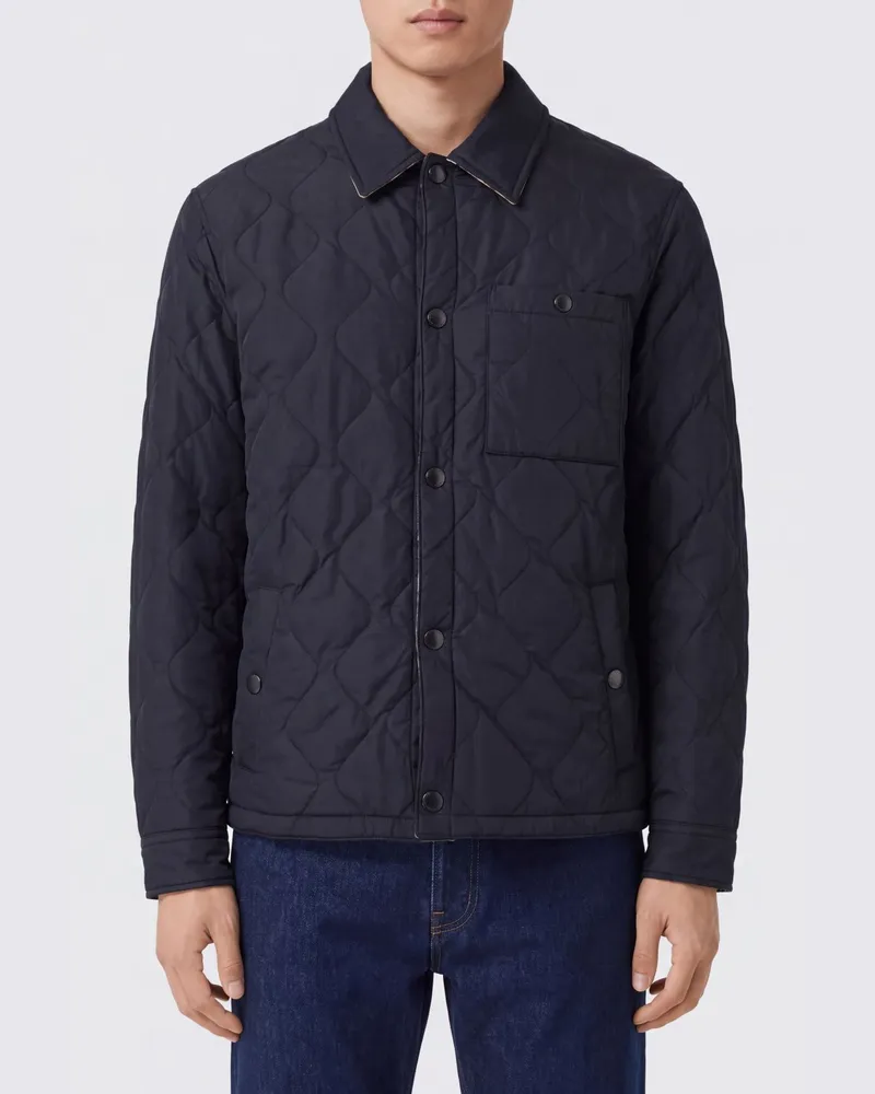 Burberry Wende-Steppjacke aus Nylon mit Vintage-Check-Muster Schwarz