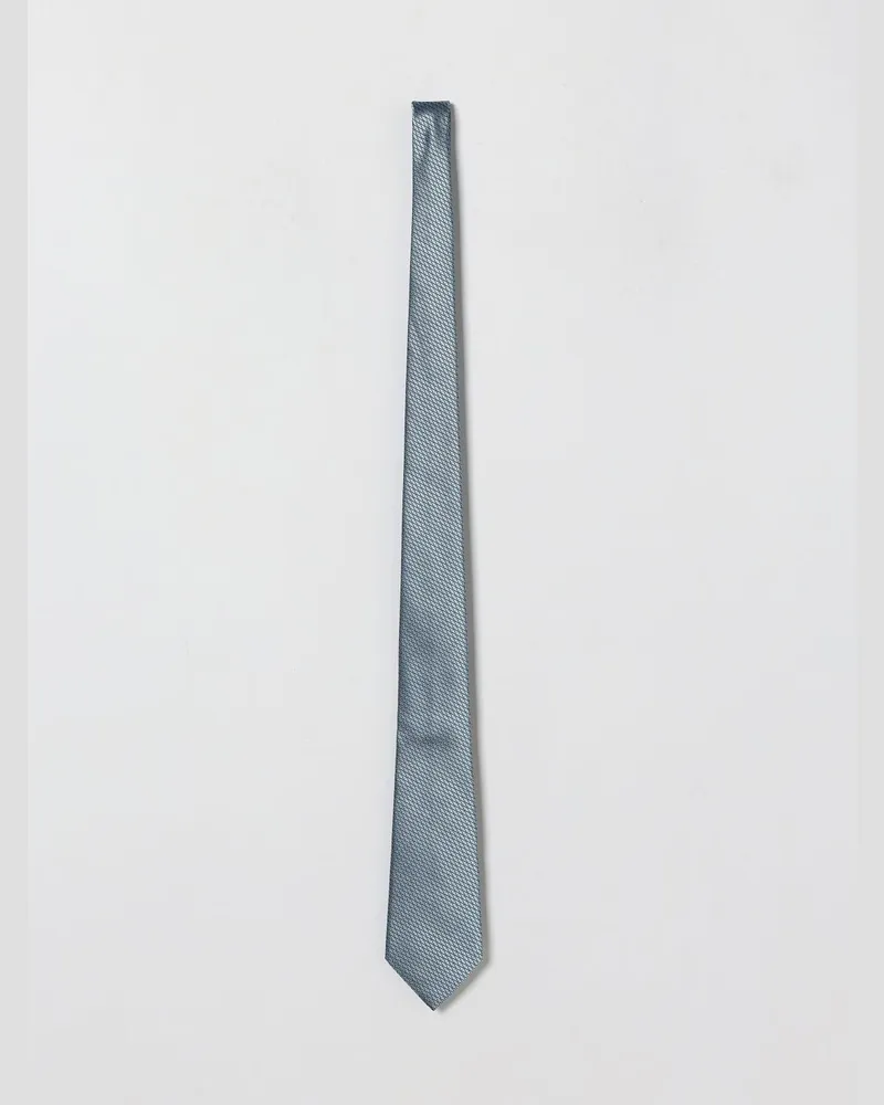 Ermenegildo Zegna Jacquard-Seidenkrawatte Hellblau