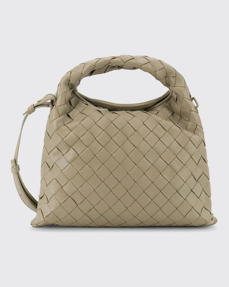 Bottega Veneta Kleine Handtasche Hop aus geflochtenem Kalbsleder Sage