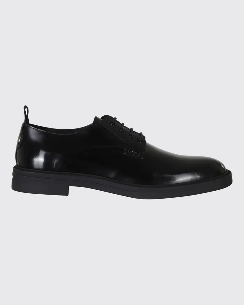 HUGO BOSS Calev Derby-Schuhe aus Glattleder mit Ton-in-Ton-Prägelogo Schwarz