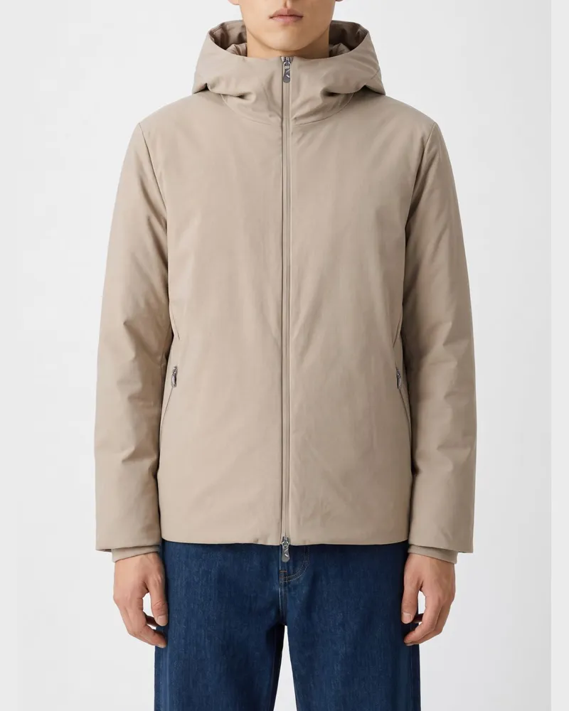 RAINS Sarna Wasserdichte Kapuzen-Pufferjacke mit PrimaLoft®-Wattierung Nude