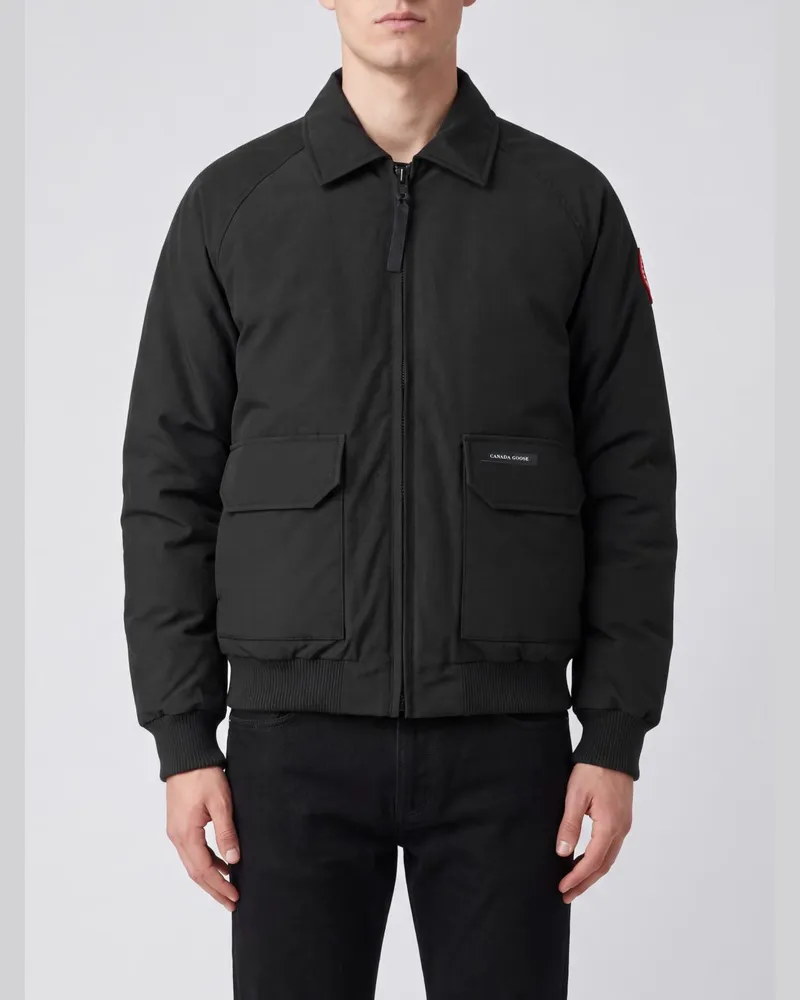 Canada Goose Gepolsterte Bomberjacke aus technischem Stretch mit Pattentaschen Schwarz