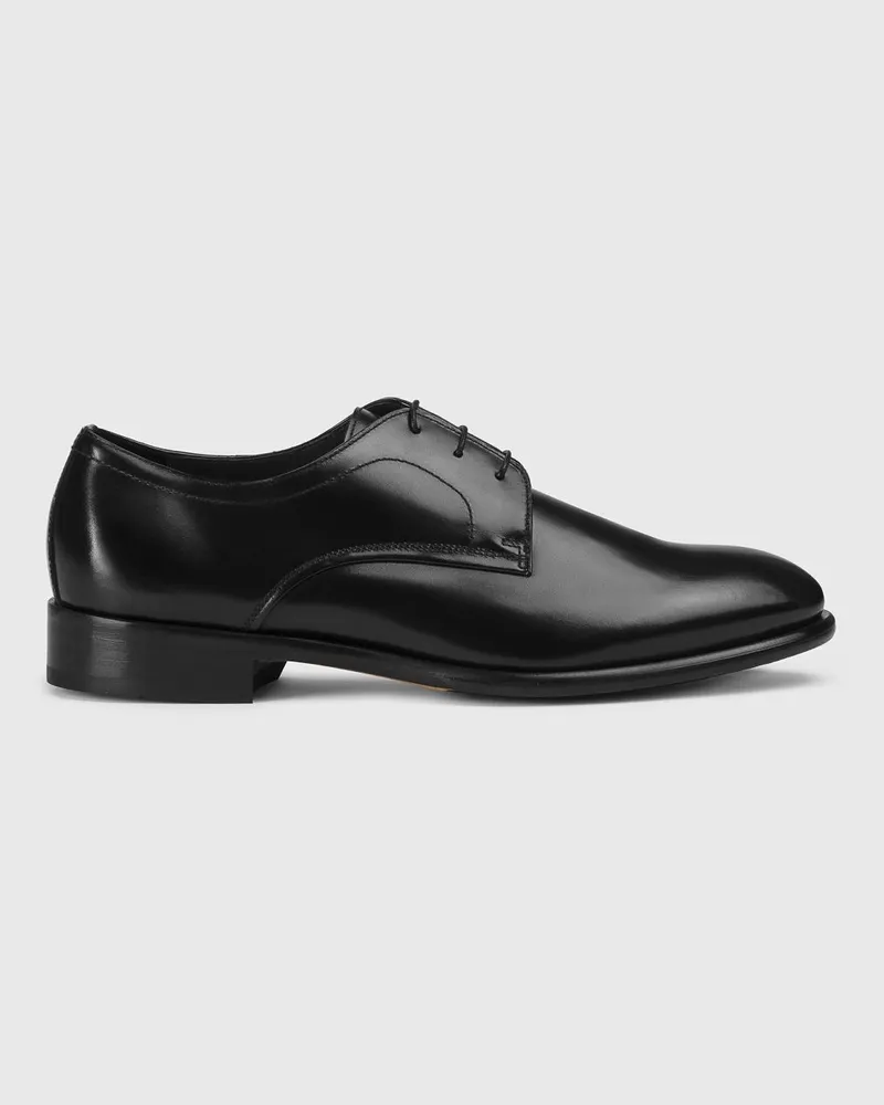 Doucal´s Oxford-Schuhe aus poliertem Leder Schwarz
