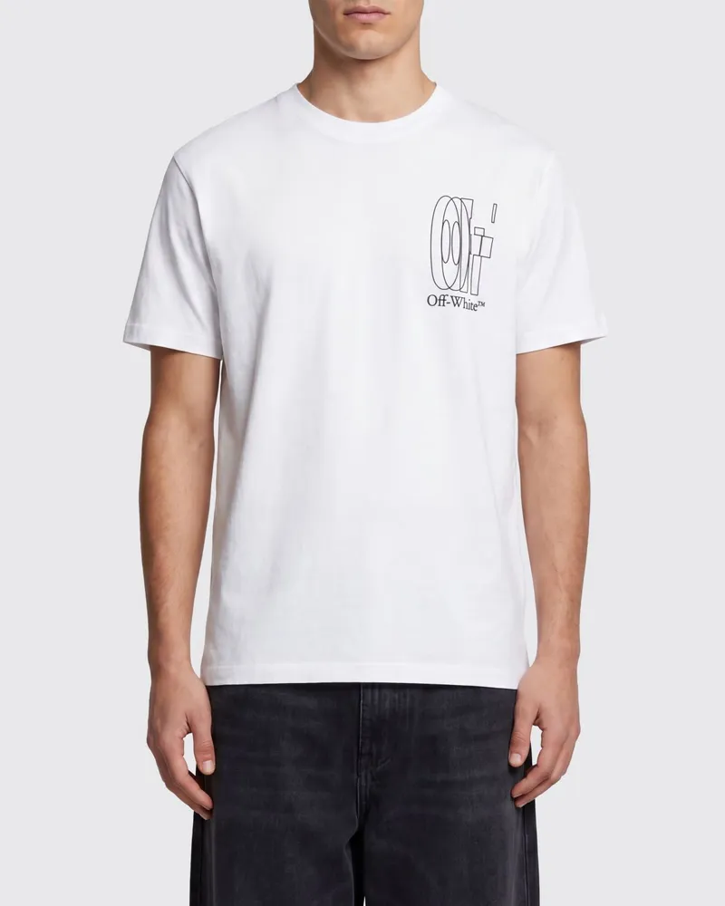 OFF-WHITE Baumwoll-Arrow-T-Shirt Weiss