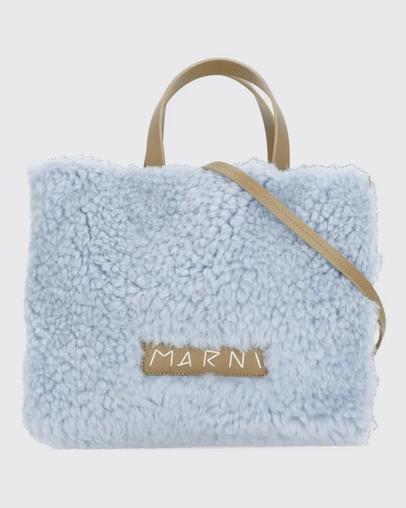 Marni Schultertasche damen Hellblau