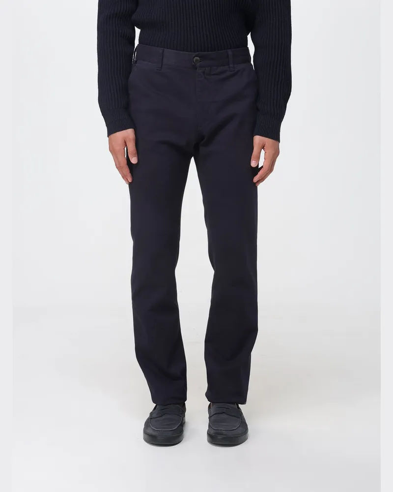 Incotex Slim-Fit-Stretch-Baumwoll-Chinohose mit schrägen und Leistentaschen Blau