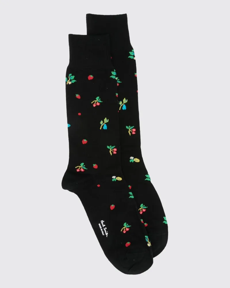 Paul Smith Socken aus Bio-Baumwolle mit Allover-Frucht-Print Navy