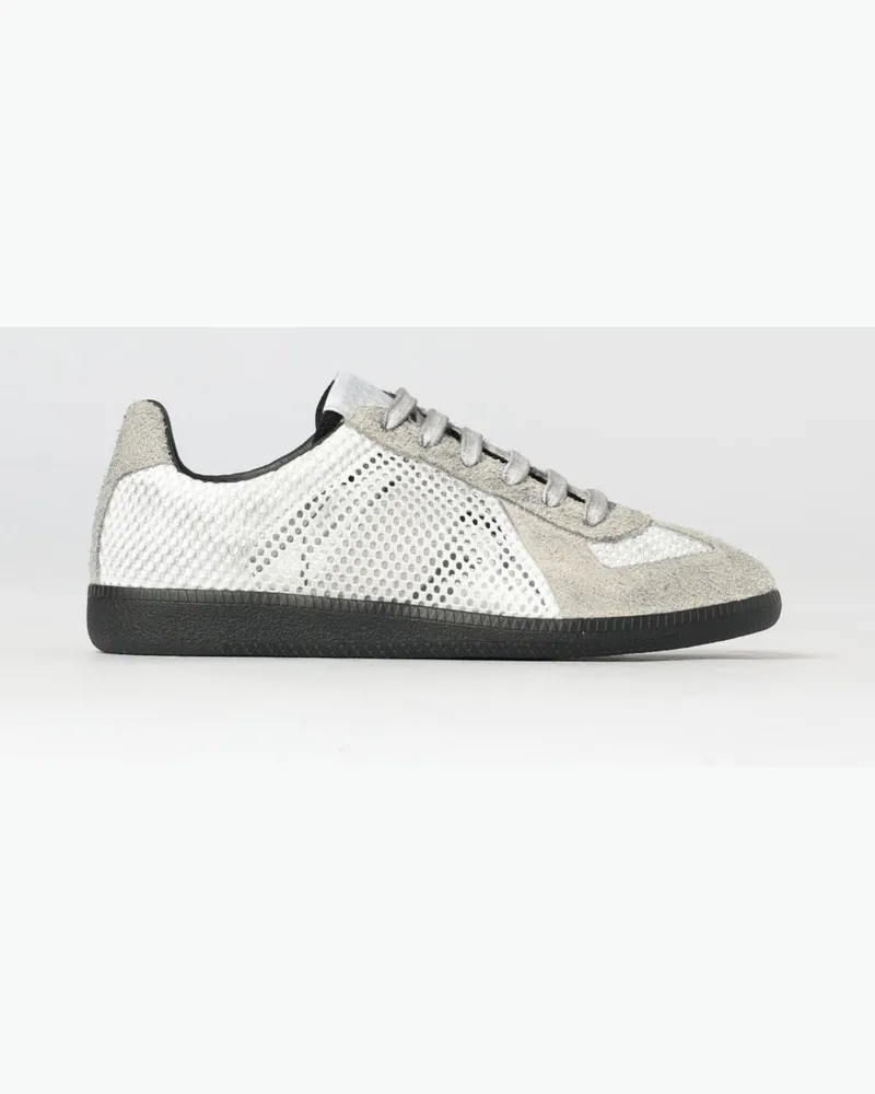 Maison Margiela Replica Used Wildleder- und Mesh-Nylon Sneakers Grau