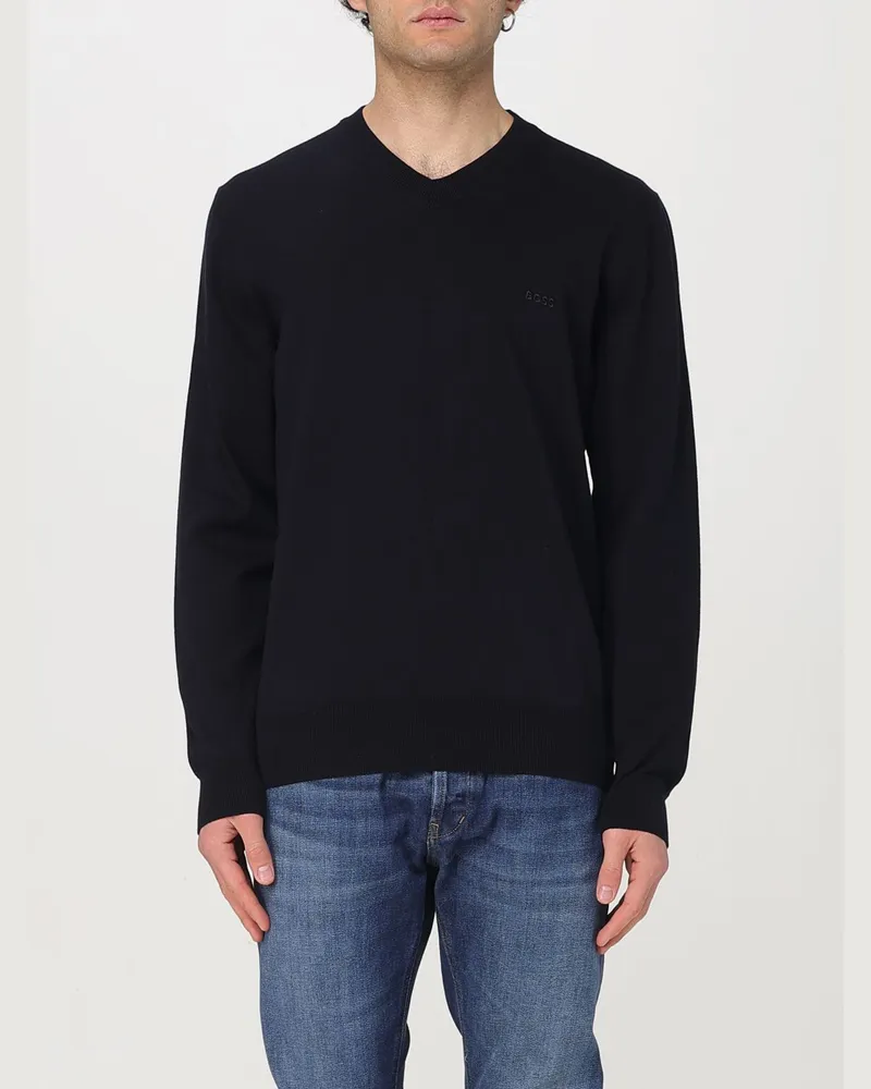 HUGO BOSS Pullover herren Blau