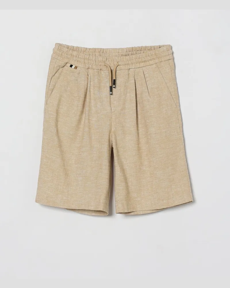 HUGO BOSS Baumwoll-Jogging-Shorts Beige