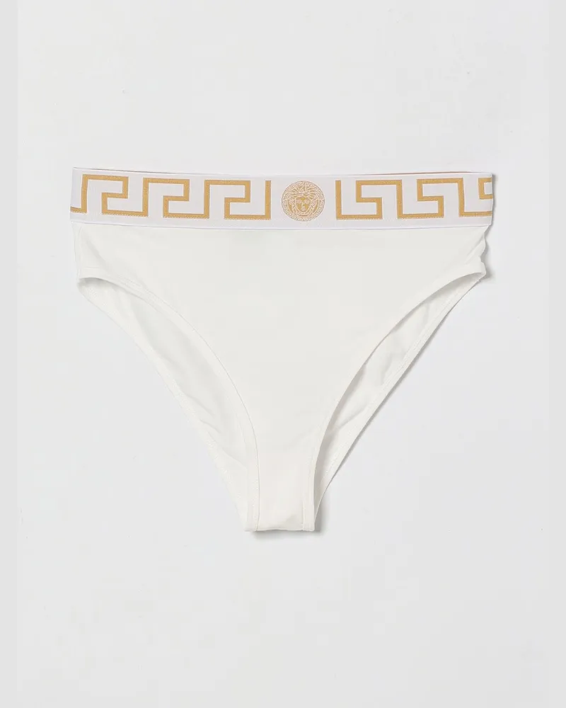 Versace Greca Baumwollslips Weiß