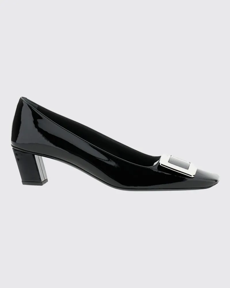 Roger Vivier Belle Vivier Pumps von aus Lackleder mit niedrigem Absatz Schwarz