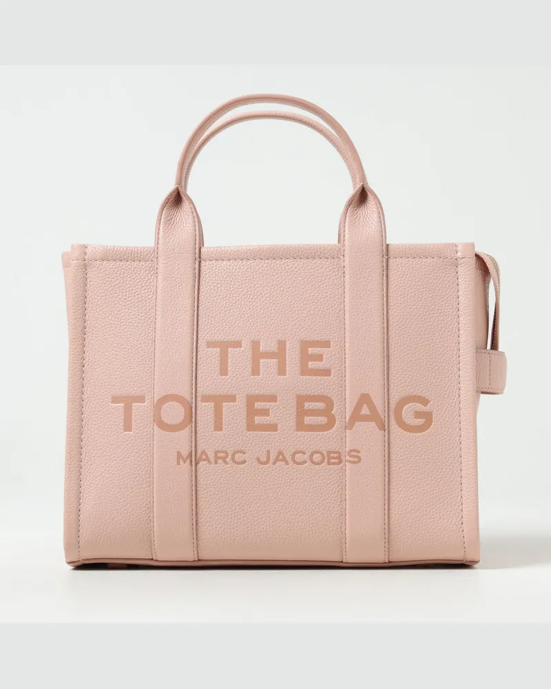Marc Jacobs The Medium Tote Bag aus genarbtem Leder Pink