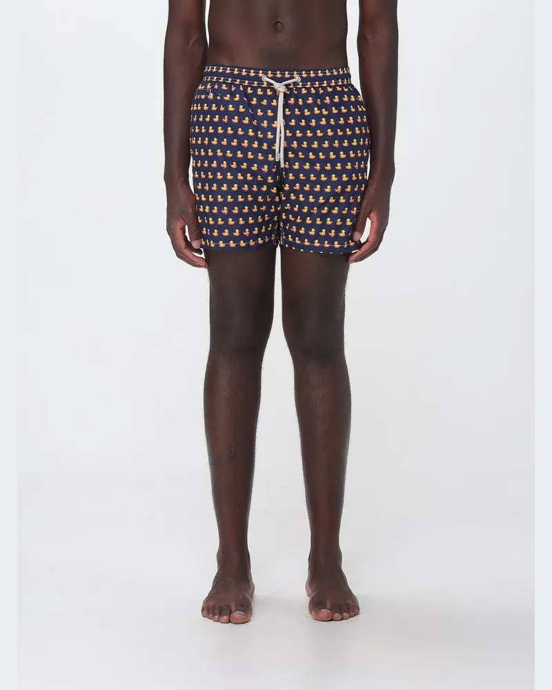 MC2 Saint Barth Bedruckte Boxer-Badehose Blau