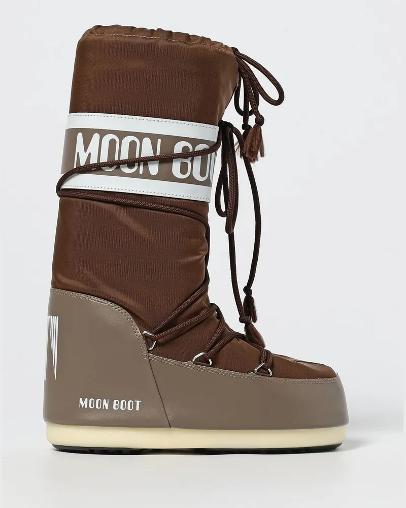 Moon Boot Flache stiefeletten damen Braun