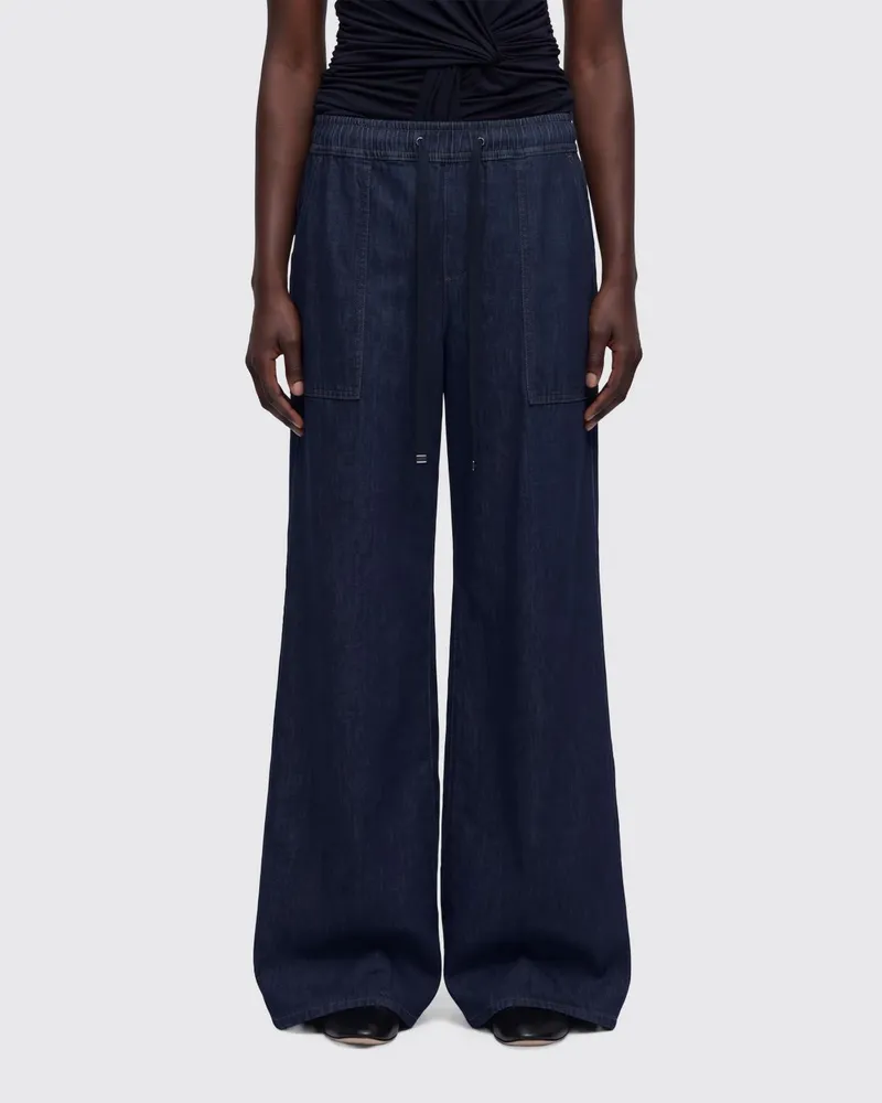 7 for all mankind Denim-Jogginghose von mit ausgestelltem Bein und elastischem Bund Blau