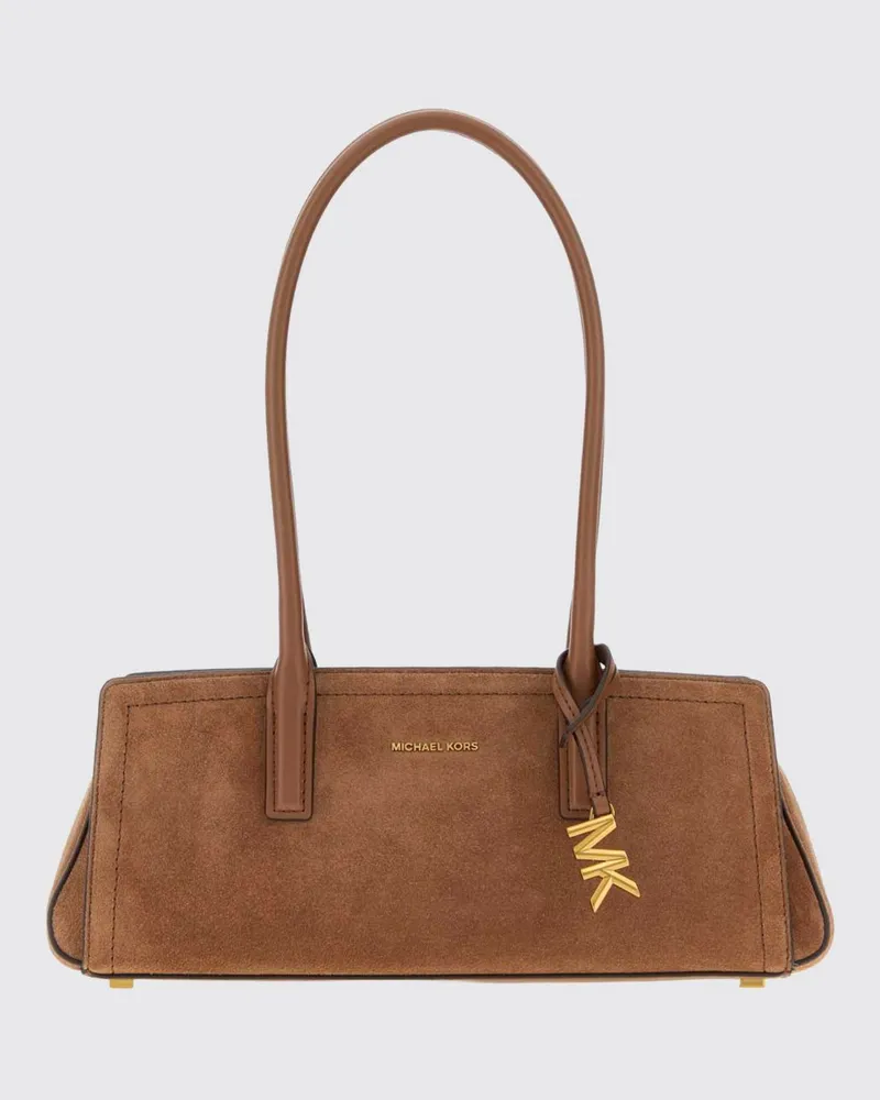 Michael Kors Laila Schultertasche aus Wildleder mit Logo-Anhänger Leder