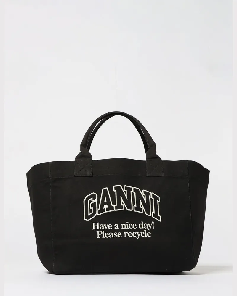 Ganni Schultertasche damen Schwarz