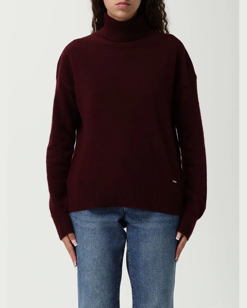 Woolrich Pullover damen Weinrot