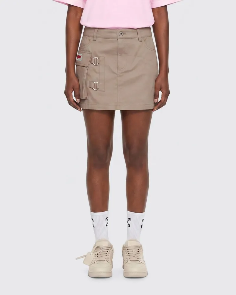 OFF-WHITE Cargo-Rock aus Baumwolle Grau