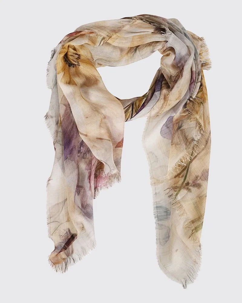 Faliero Sarti Bedruckter Kaschmirmischschal Pink