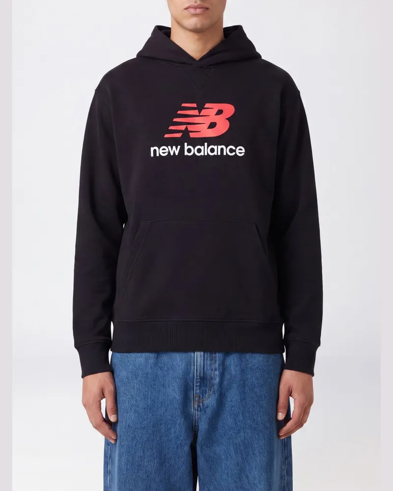 New Balance Athletics French Terry Hoodie aus Baumwolle in Relaxed Fit Schwarz
