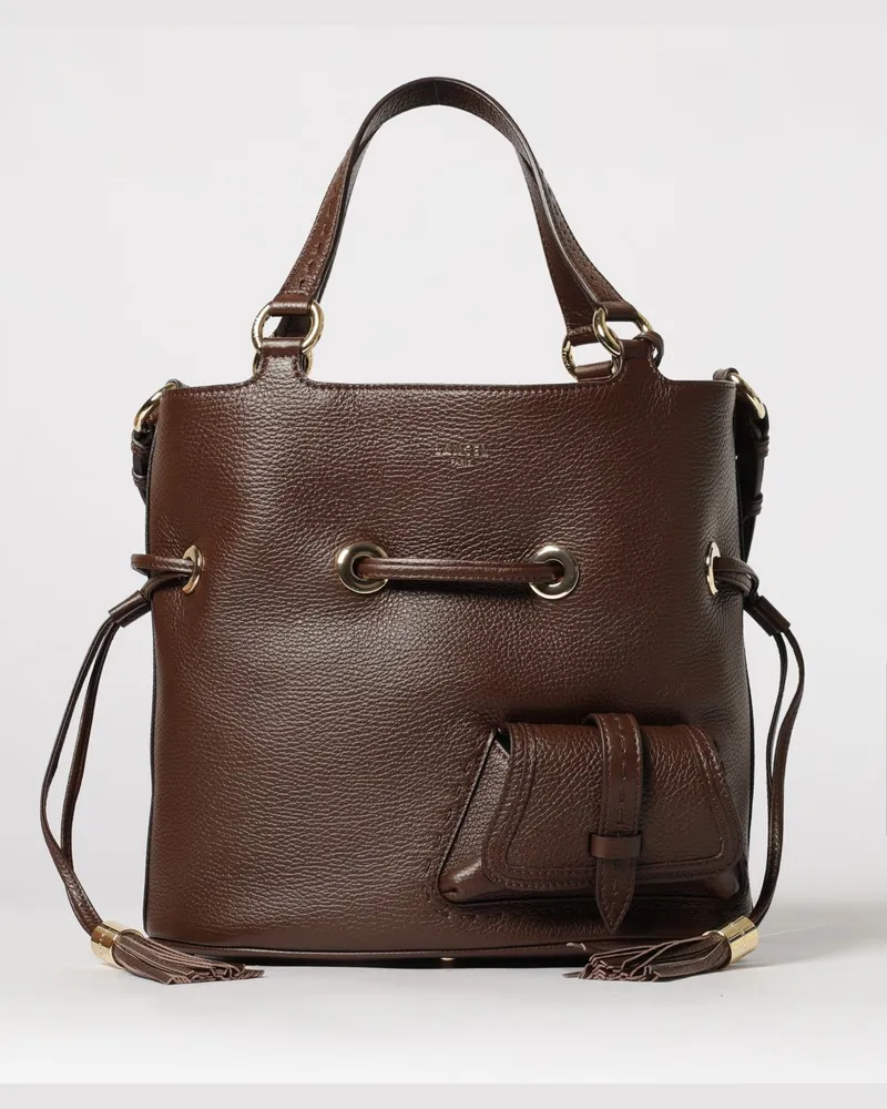 Lancel Premiere Flirt Tasche aus genarbtem Leder Kakao