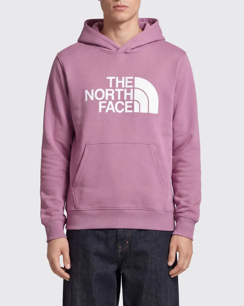 The North Face Hoodie aus Baumwollmischung mit Kängurutasche und Logo Lavendel