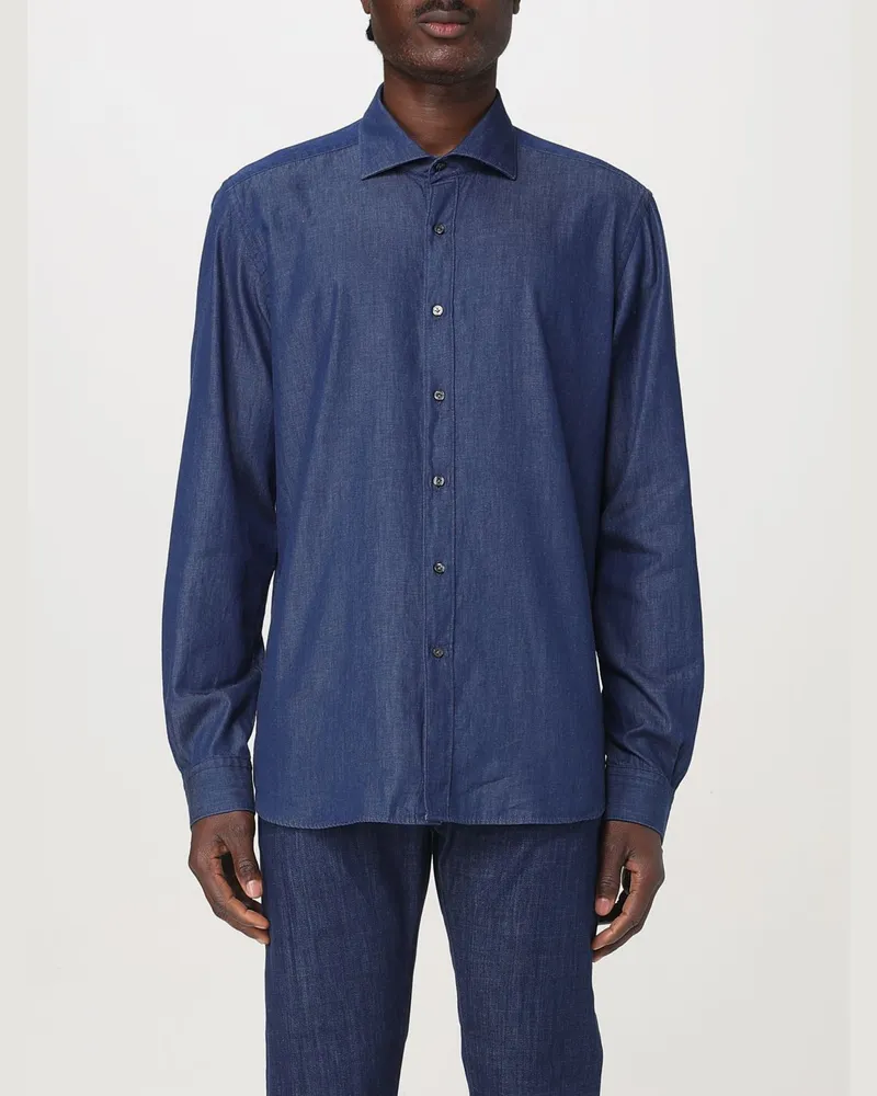 Fay Hemd herren Blau