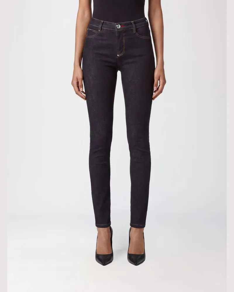Philipp Plein High-Waist Skinny-Jeans aus Stretch-Denim Denim