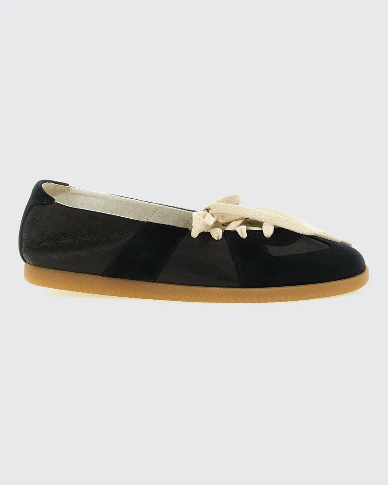 Maison Margiela Replica Ballerinas aus Lamm- und Veloursleder Schwarz