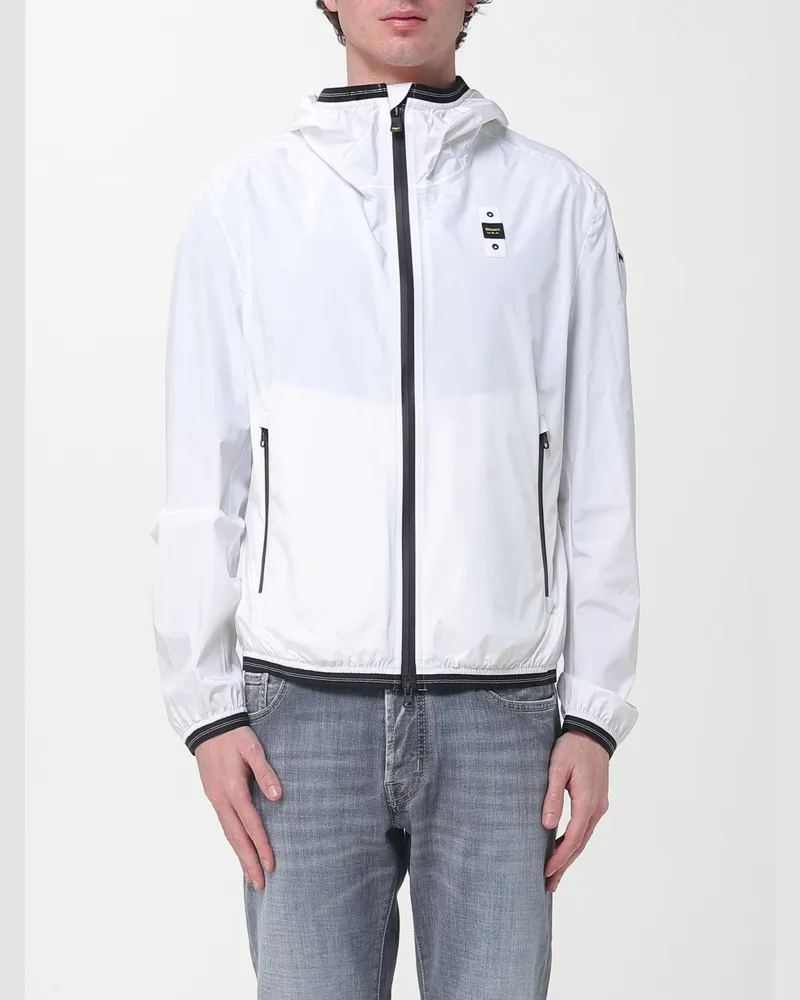 Blauer Jacke herren Weiß