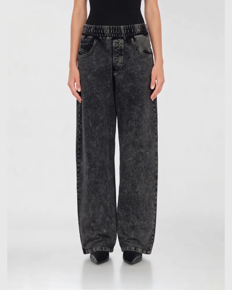 Diesel Wide-Leg-Jeans P-Stuky von aus Baumwolldenim mit elastischem Bund Grau