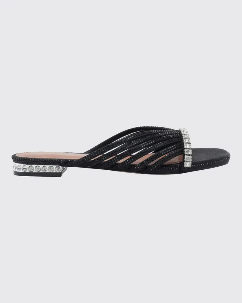 Kurt Geiger Verzierte Mules mit niedrigem Absatz aus besticktem Stoff Schwarz