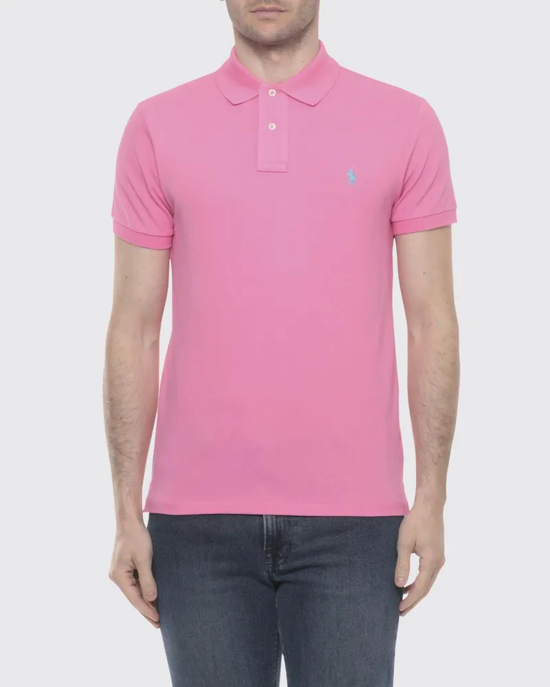 Ralph Lauren Pony-Logo Baumwoll-Poloshirt Pink