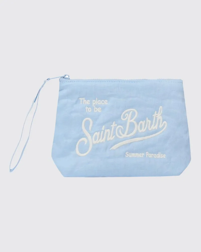 MC2 Saint Barth Aline Leinen-Pochette Blau