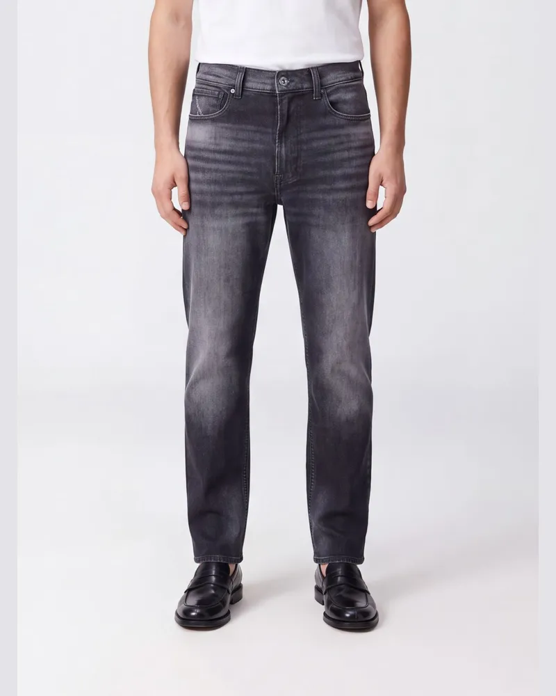 7 for all mankind Easy Straight Jeans aus Stretch-Denim mit geradem Bein Grau