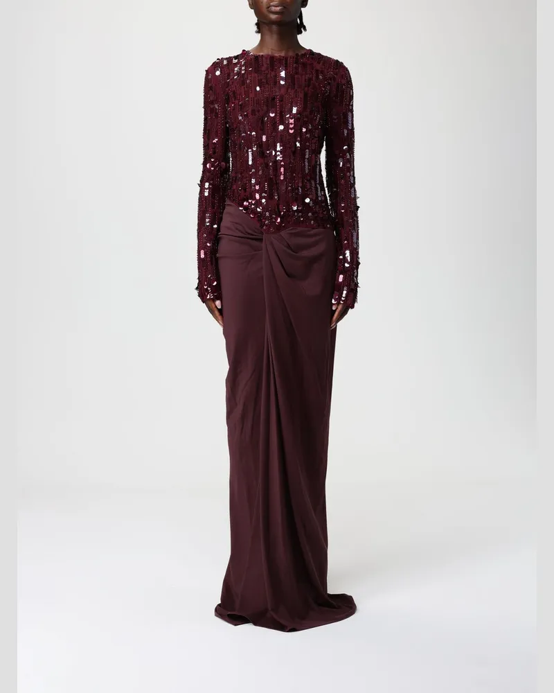 Elisabetta Franchi Kleider damen Burgunderrot