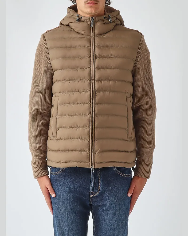 Colmar Wasserabweisende Stepp-Daunenjacke aus Nylon mit Kapuze für Herren Beige