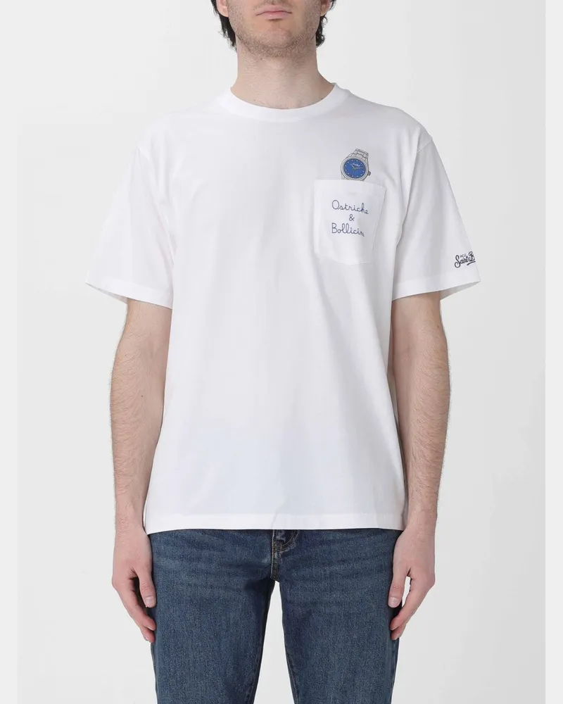 MC2 Saint Barth Baumwoll-T-Shirt mit Logo Weiß