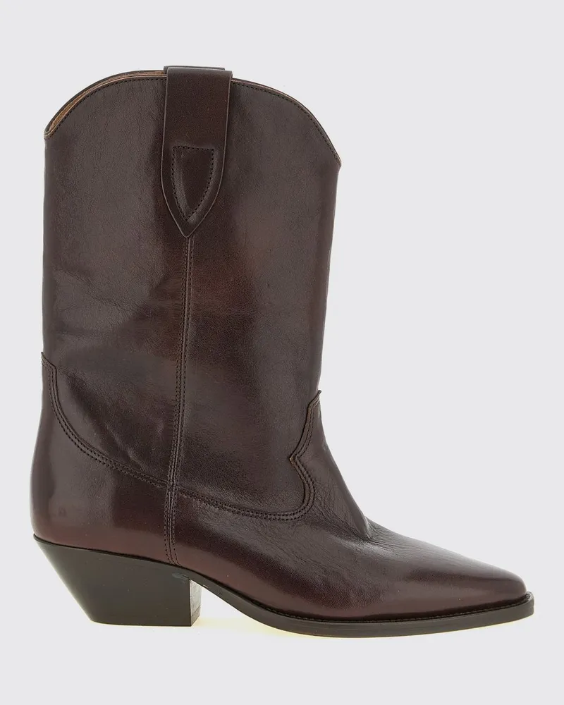 Isabel Marant Duerto Westernstiefel aus Glattleder mit niedrigem Absatz Braun